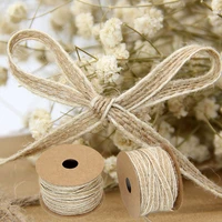 natural rustic wedding jute burlap rolls jute twine fish silk hemp ribbon wedding decoration ornament party supplies