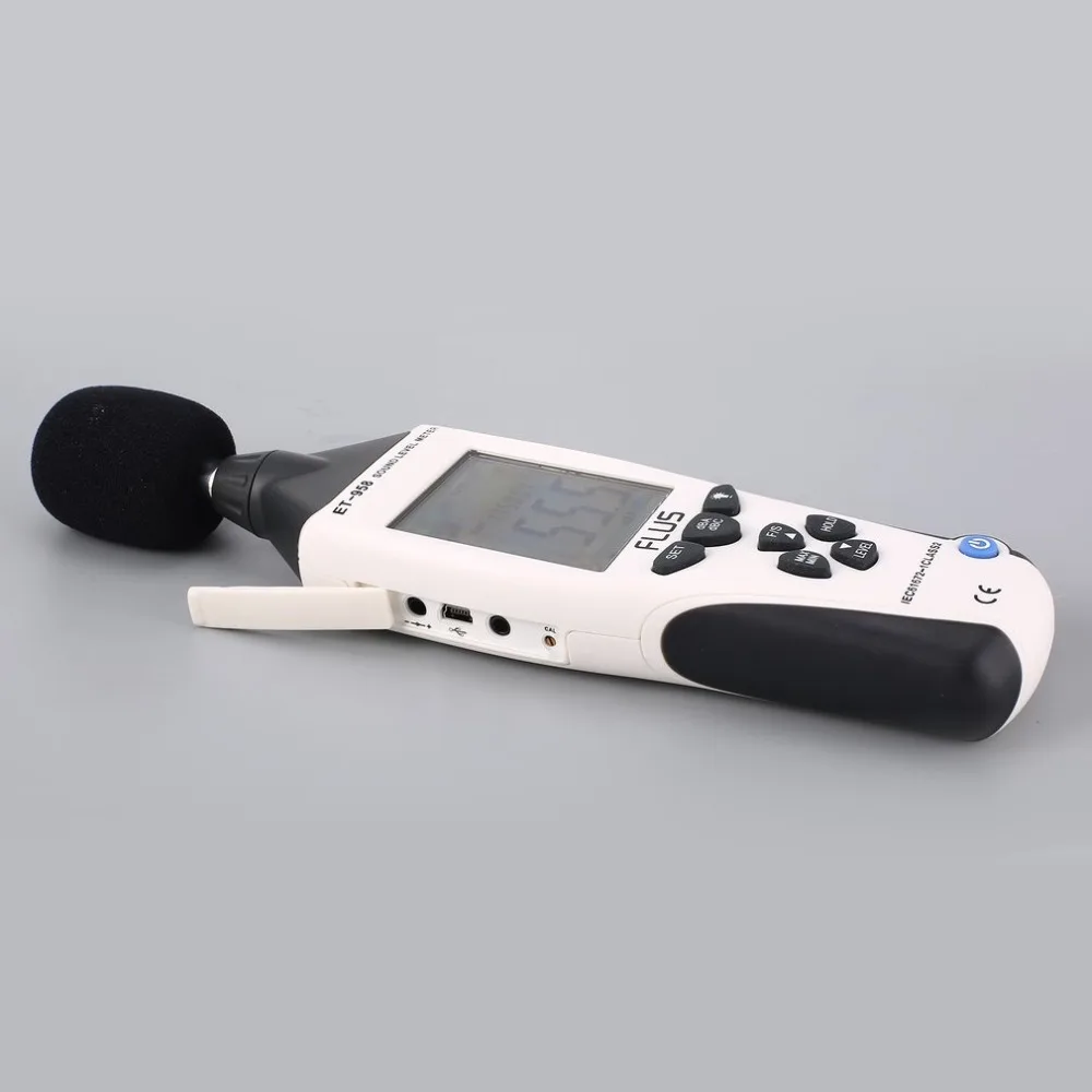 FLUS ET 958 цифровой измеритель уровня звука шум тестер децибельный логгер измерения