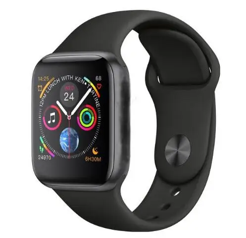44cm black IWO8 8 Смарт-часы монитор сердечного ритма Bluetooth подключение Smartwatch для iOS 9 iPhone X sony 3 Android телефон не Apple Watch 4 - Цвет: 44cm black