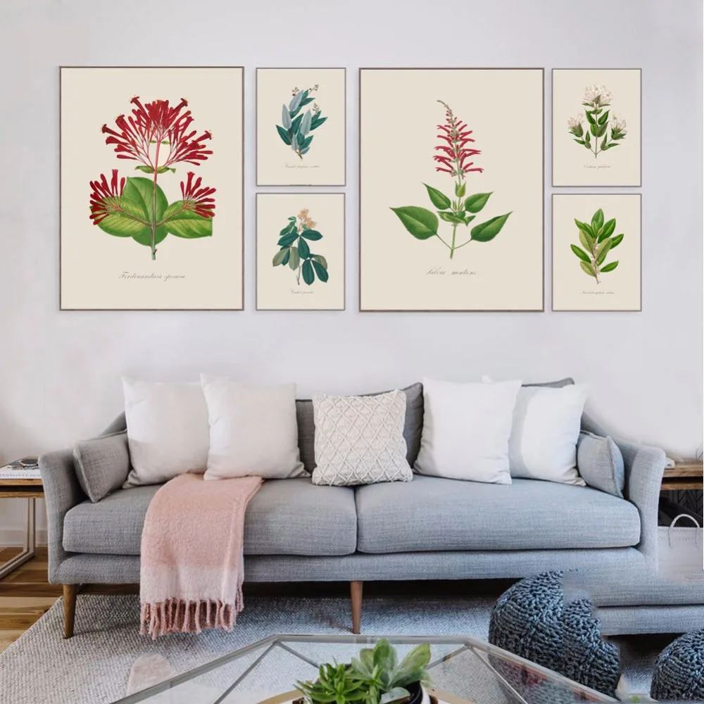 Тропические листья растений Холст Искусство Печать HD печать плакат современный