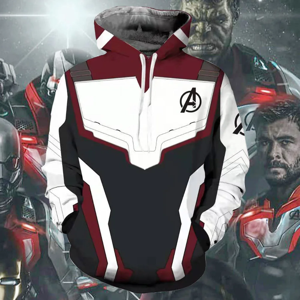 Мстители Endgame Quantum Realm 3D толстовки и свитшоты с рисунком супергероя Капитан
