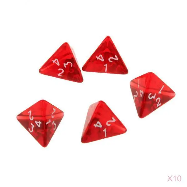 Набор из 50 драгоценных многогранных кубиков многогранные кости D4 D & TRPG Cup