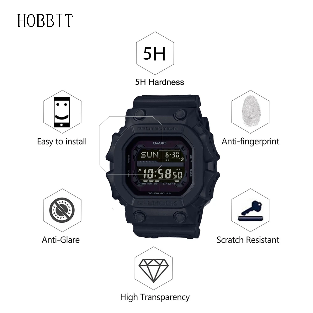 Защитная пленка для часов Casio GX-56BB GX56BB прозрачная защита от пузырьков и царапин 3