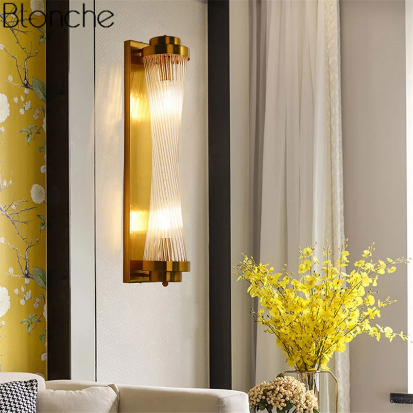 

Nordic Gold Wall Lamp Led Crystal Glass Wall Sconce Light Fixtures Modern Adjustable Lamps for Bedroom Bedside Home Loft Decor