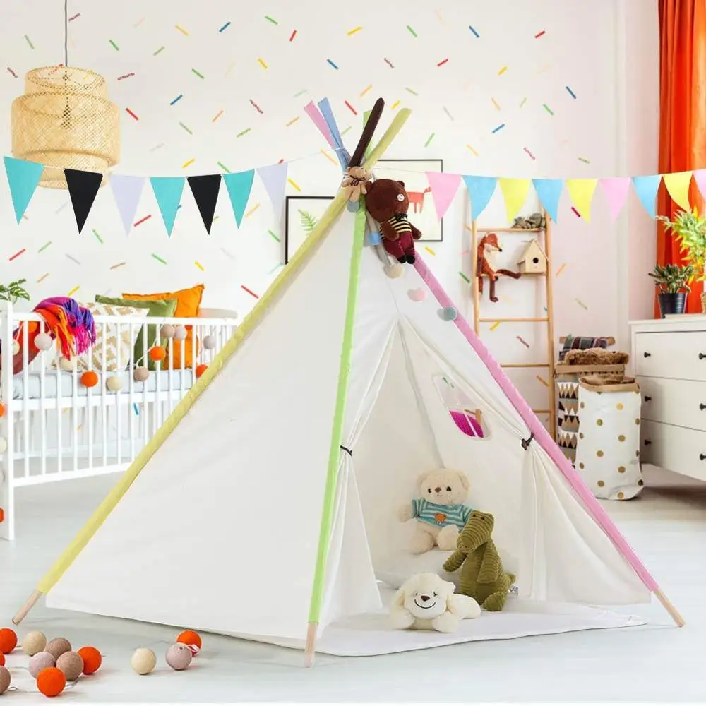 Палатка-вигвам для детей детская игровая палатка с напольным ковриком