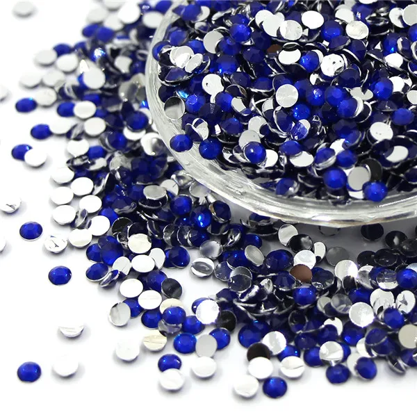 Sapphire 1000 шт, стразы из смолы, круглые, 4 мм, камни и кристаллы для одежды, телефона, наклейки, алмазное сверло для рукоделия, аксессуары для женщин - Цвет: Sapphire