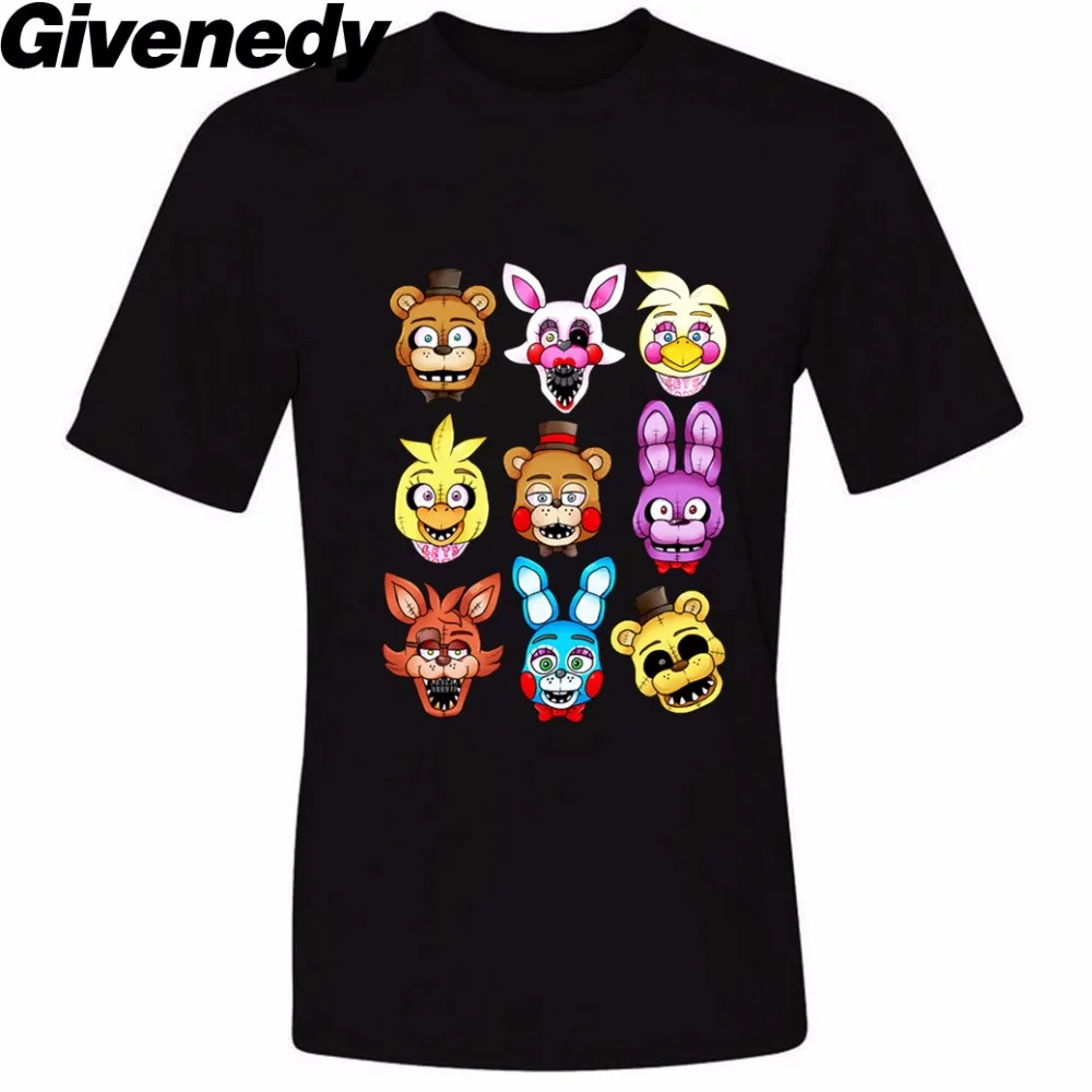 2017 новое прибытие ПЯТЬ НОЧЕЙ Мужские и Женские Летние Хлопок Печать Футболки |