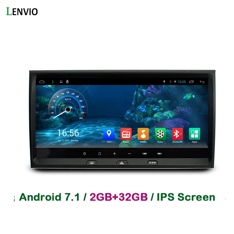 Автомобильный DVD плеер Lenvio RAM 2 ГБ + 32 8 дюйма IPS Android 7 1 GPS для Audi A6 2000 2001 2002 2003 2004 2005 2006