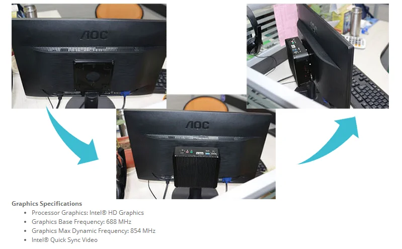 QOTOM мини-компьютер 2 гигабитных порта Ethernet Q150S-S07 N3160 четырехъядерный AES-NI 6 Вт, 6* USB X86 маленький безвентиляторный брандмауэр ПК маршрутизатор