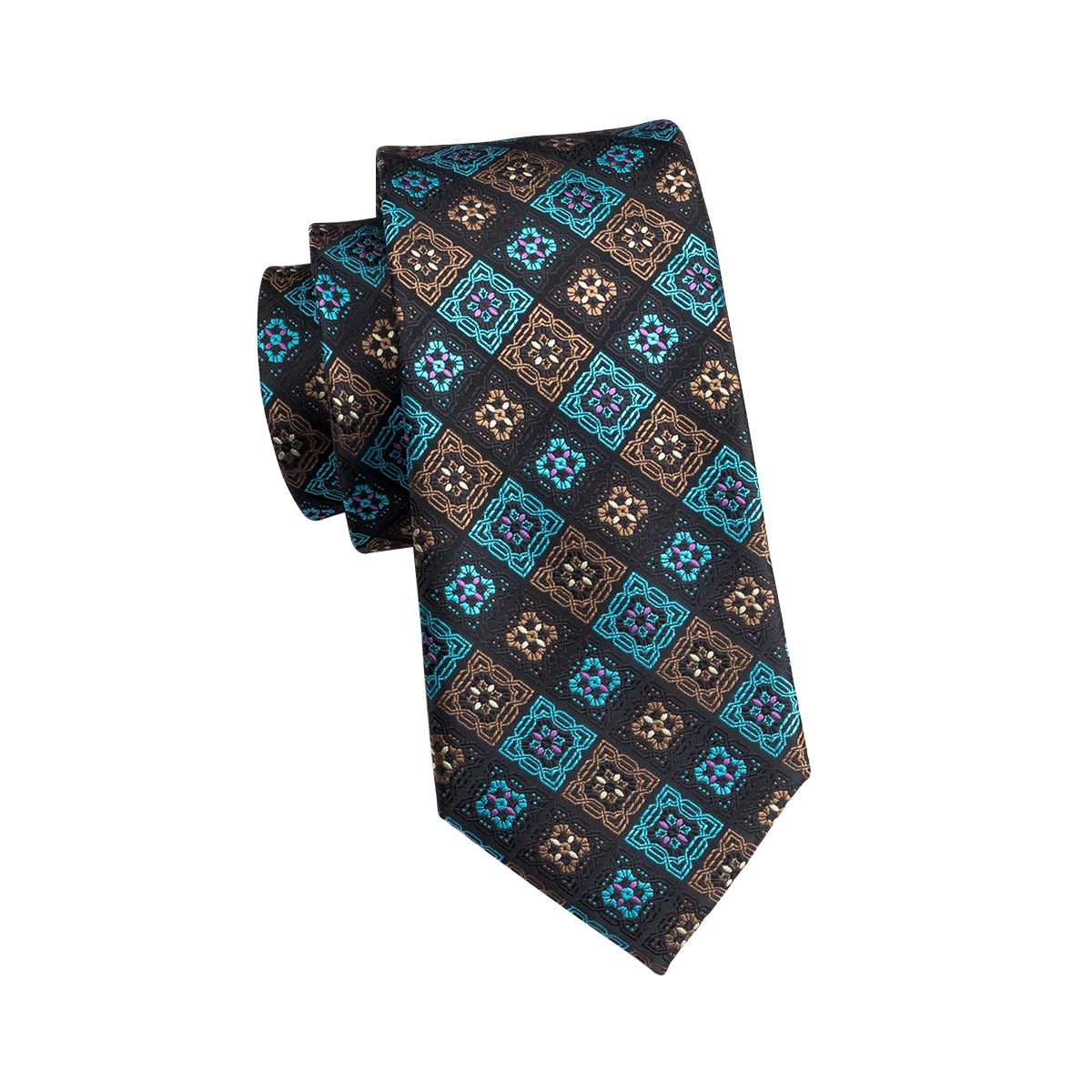C-1680 Hi-Tie Corbatas Hombre 2017 клетчатый галстук 100% ручной работы Шелковый жаккардовый