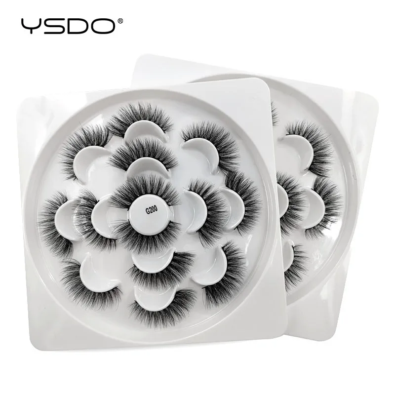 YSDO 7 пар 3d норковые ресницы драматические Ресницы cilios норковые 3d натуральные накладные ресницы для наращивания объемные ресницы норковые ресницы G2