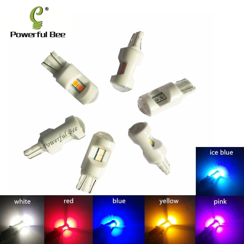 2 шт. керамичессветодиодный Светодиодные Автомобильные лампы 6 Вт T10/W5W 3030SMD