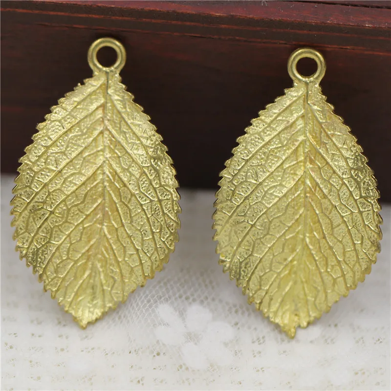 20x34mm style C 20 шт Латунные Литые Листья Подвески в виде ветки высококачественные разъемы золотого и серебряного цвета DIY фурнитура для ювелирных изделий - Цвет: 20x34mm style C