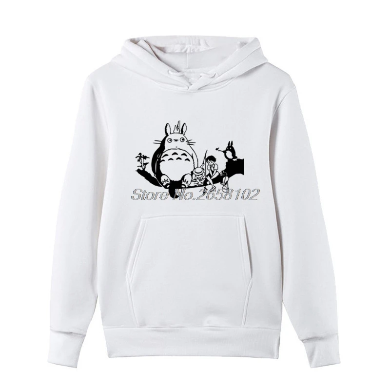 Totoro Fish японские Мультяшные Аниме толстовки повседневные мужские хлопковая