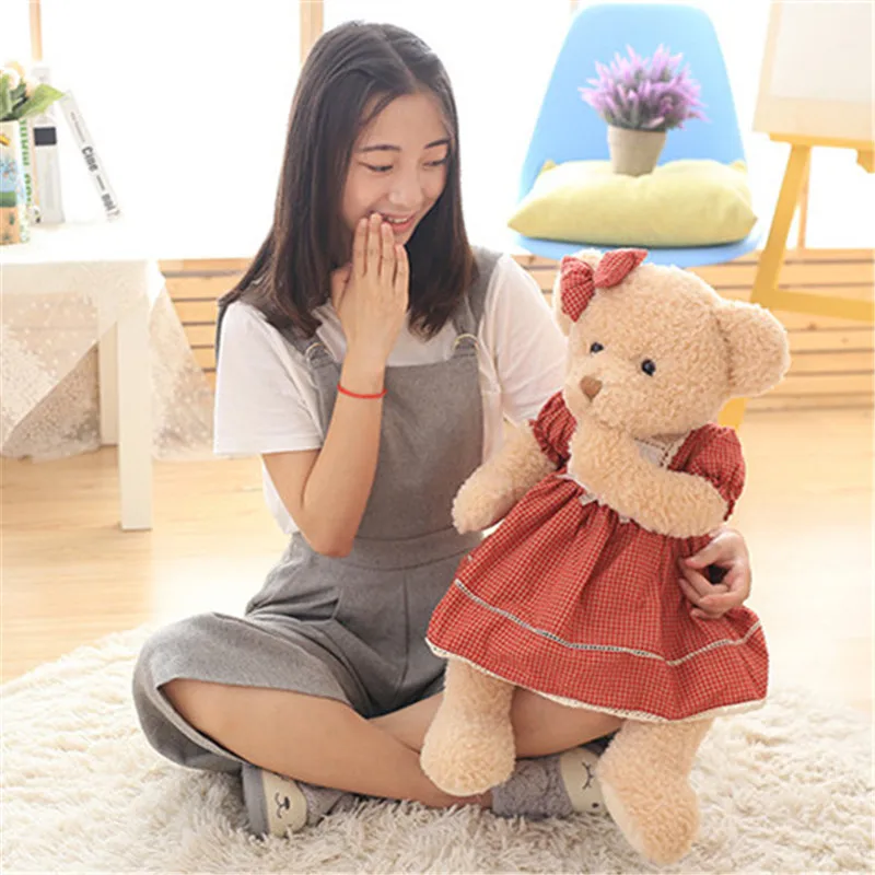 1 пара 45 см милый плюшевый мишка плюшевая игрушка действия медвежат в одежде