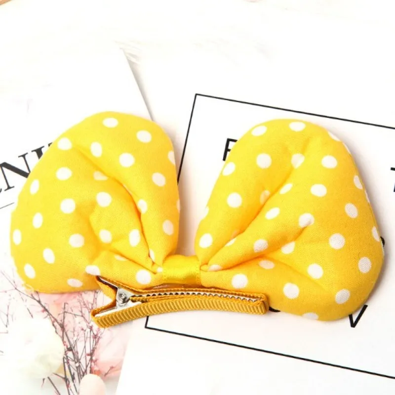 Yellow 1 шт. в Корейском стиле; милая заколка для волос принцессы с бантом для девочек; Детские аксессуары для волос с бантом; детская шпилька; модный головной убор; милая заколка для волос - Цвет: Yellow