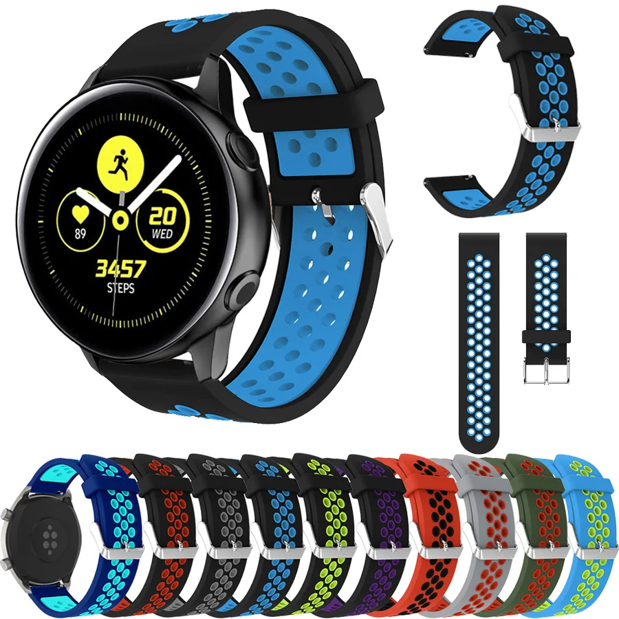 Дышащий силиконовый спортивный ремешок для Samsung Gear S3 Classic/Frontier 22 мм сменный
