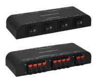 4 way loudspeaker switching console with terminal connections