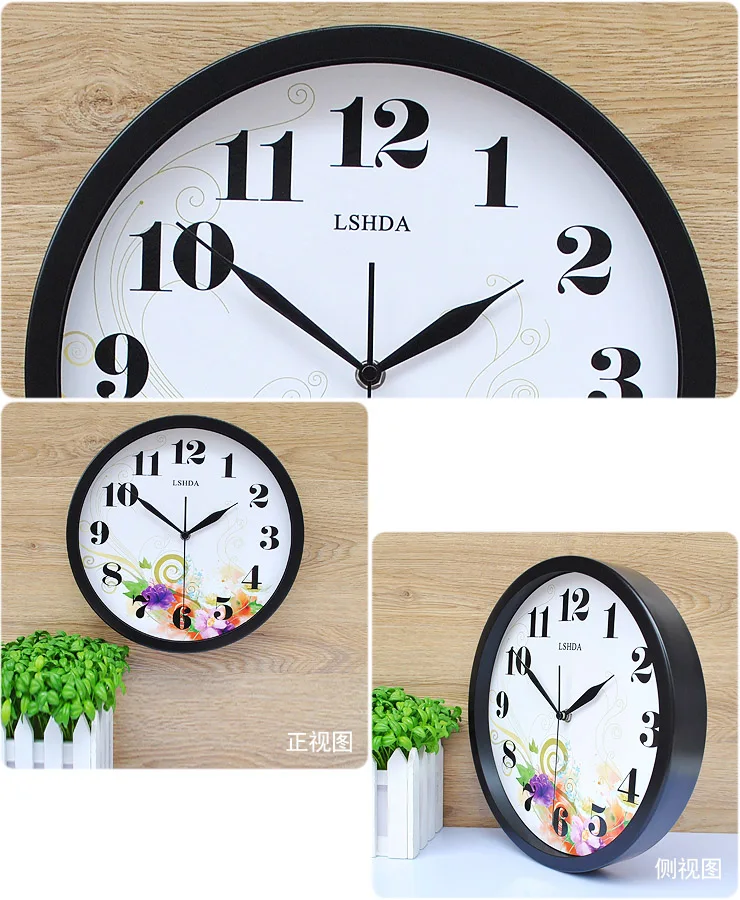 Модные бесшумные настенные часы со звездами кварцевые карманные 12 дюймов