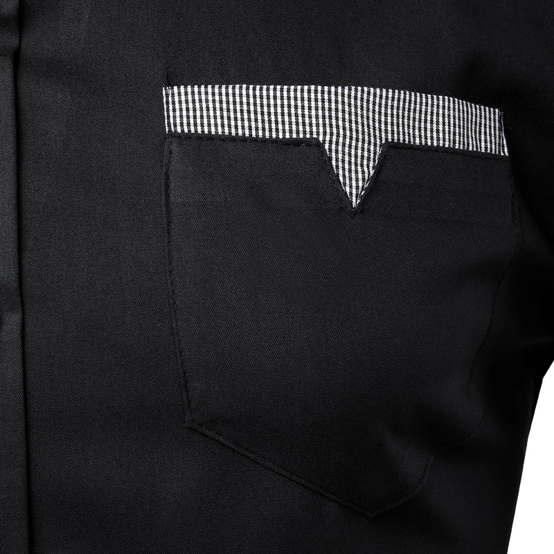 Мужская хипстерская рубашка с воротником приталенная длинным рукавом Camisas Para Hombre