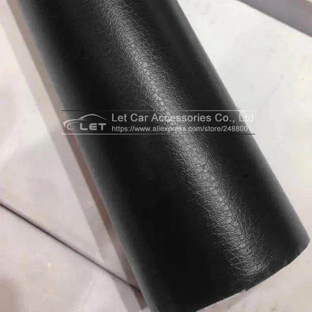 

Black Leather Grain Texture Vinyl Car Wrap Sticker Decal