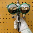 Пистолет-распылитель SAT1189 с двойной головкой, нанопокрытие, хромированный серебристый зеркальный пистолет для краски, Аэрограф Для покраски автомобиля