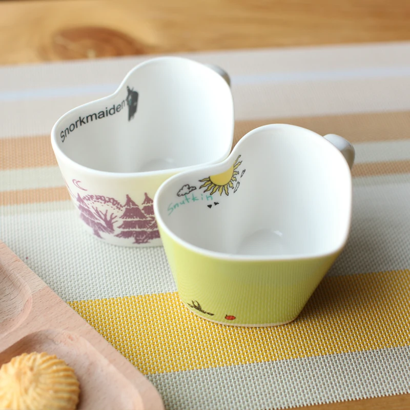 Муми-Тролль в форме сердца, забавная кружка Canecas Criativa Taza Unicornio Kubek Do Kawy Cuple