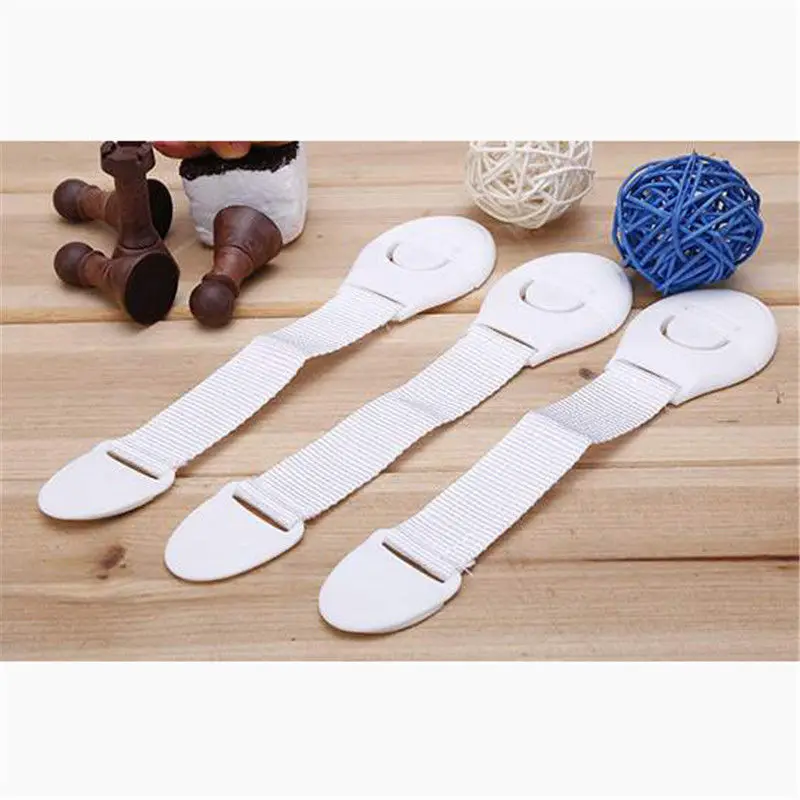 10 шт./лот детский замок для ящиков шкафов тканевый ремень пластиковые замки