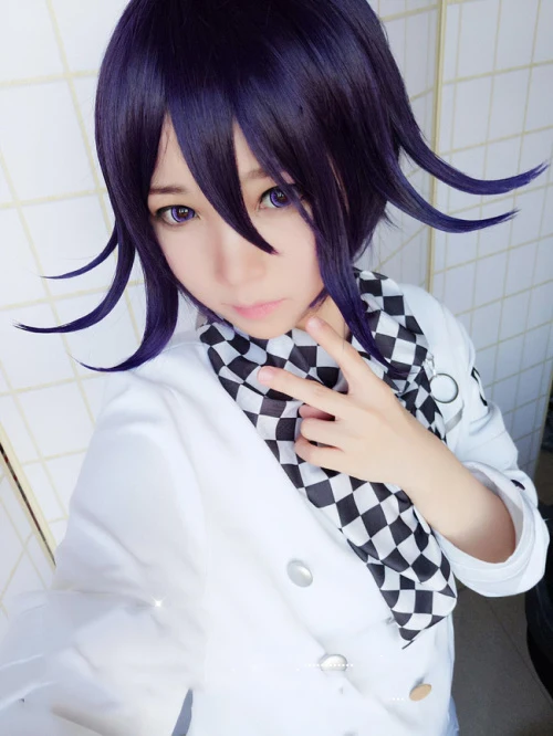 6 шт. аниме Danganronpa V3 Ouma kokichi косплей костюм японская игра школьная форма костюм наряд костюм шляпа и парик