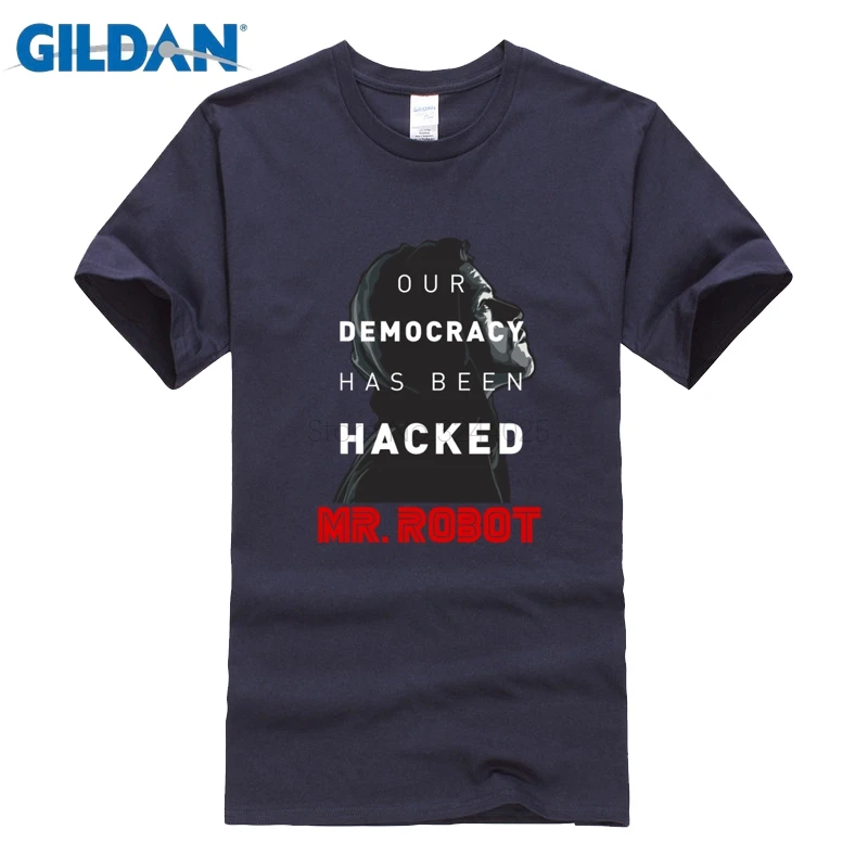 Футболка Gildan Homme с принтом Cool Mr Robot наша футболка для мужчин забавная | Мужская