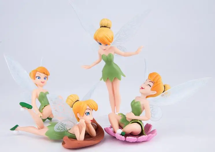 4 шт./компл. Tinkerbell сказочные экшн фигурки Tinker Bell Феи модели кукол игрушки|action figure|pvc