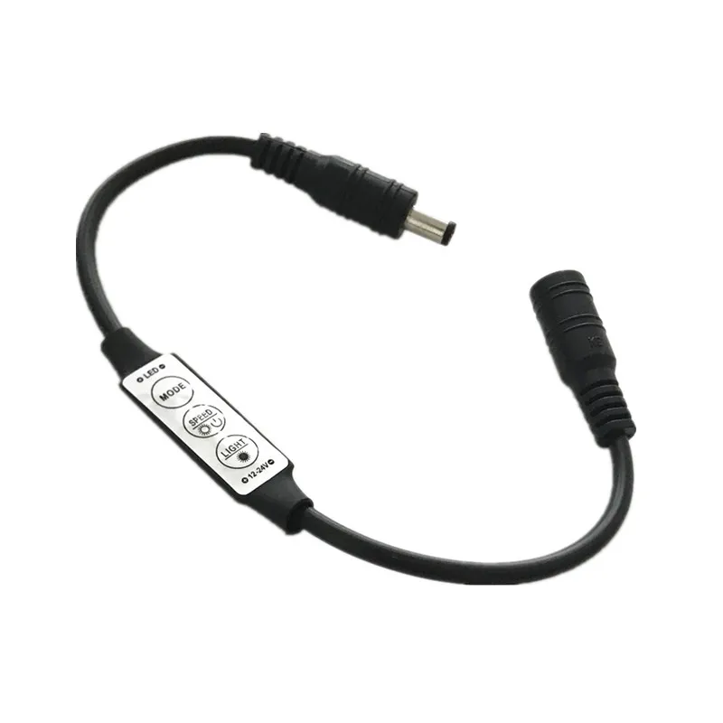 Миниатюрный регулятор яркости светодиодов 12 В постоянного тока 24 3 кнопки разъем