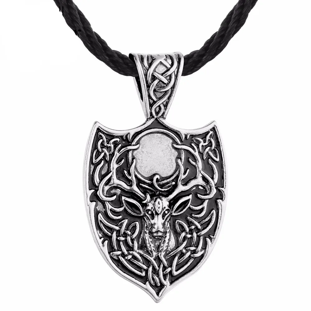deer 10 шт./лот, скандинавские Коловрат, славянские бусы, мужские бронзовые волки, животные, амулеты, символ Викинга, ювелирные изделия для женщин, штатное мужское ожерелье - Окраска металла: deer