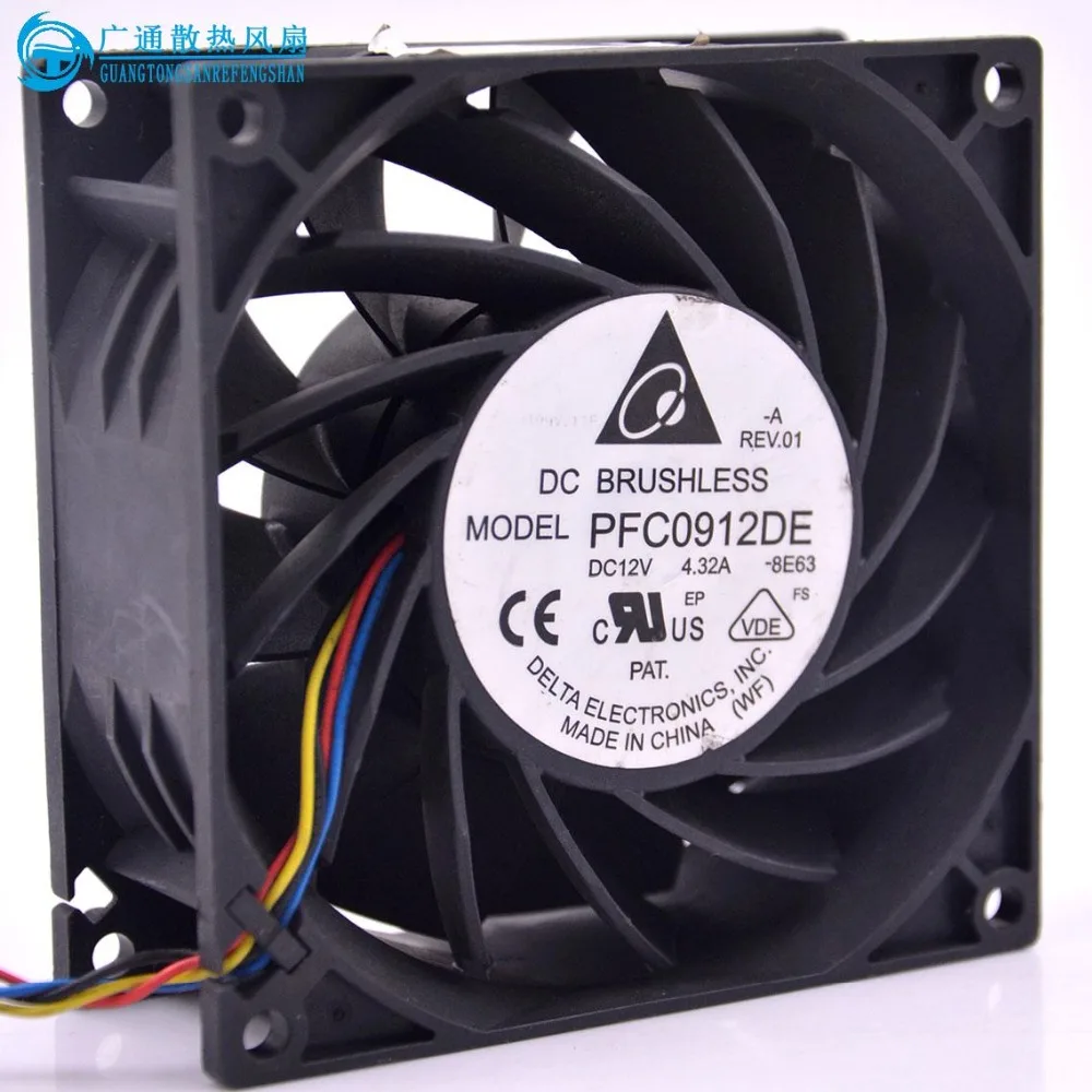 AVC PFC0912DE 9038 12V 4.32A Для Delta 90*90*38 мм 9 см вентилятор для сервера