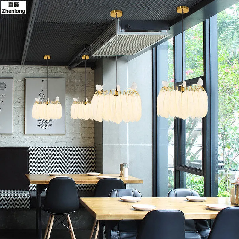 Белый модный цветок Droplight Фойе Спальня Столовая Гостиная Led современный