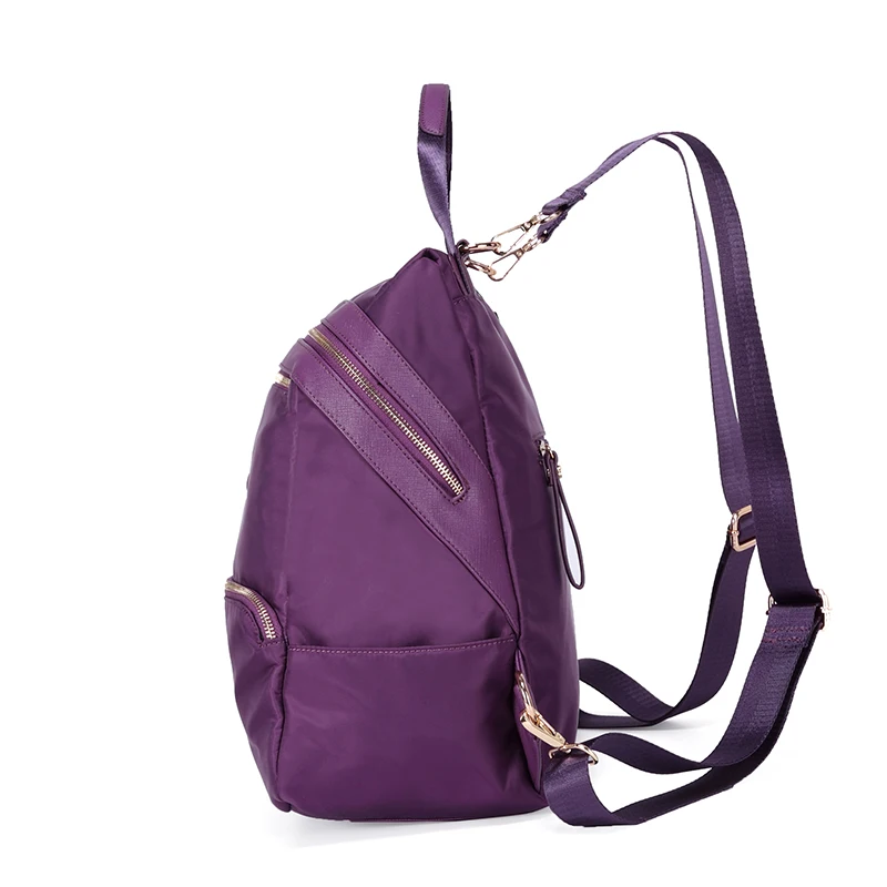 Kangrow нейлон Для женщин Повседневное Daypacks фиолетовый рюкзак сплошной рюкзаки Mochila