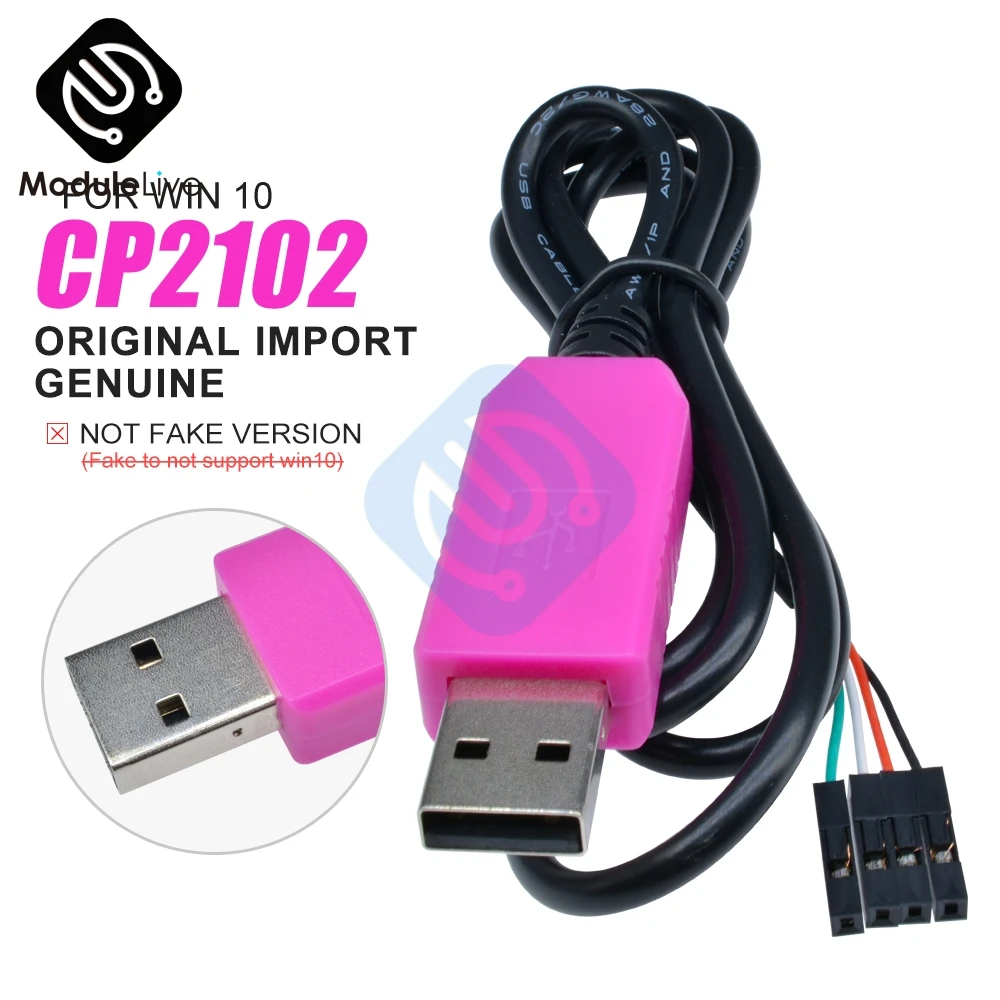 Оригинальный 1 м CP2102 USB к UART TTL кабель модуль последовательный адаптер загрузки