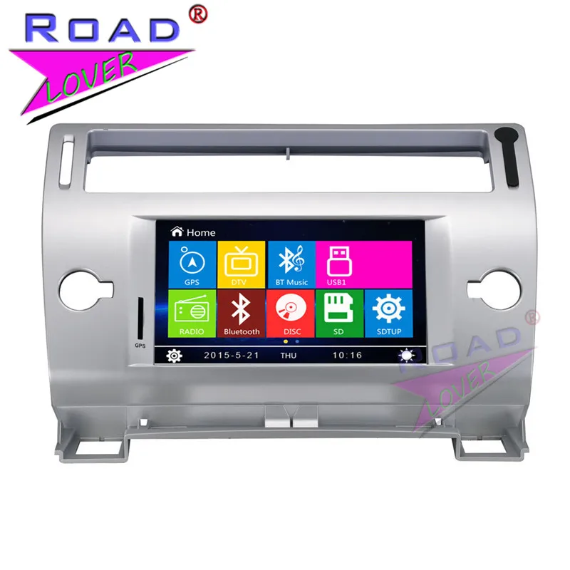 7 дюймовый автомобильный мультимедийный DVD плеер TOPNAVI Wince 6 0 для Citroen C4 стерео GPS