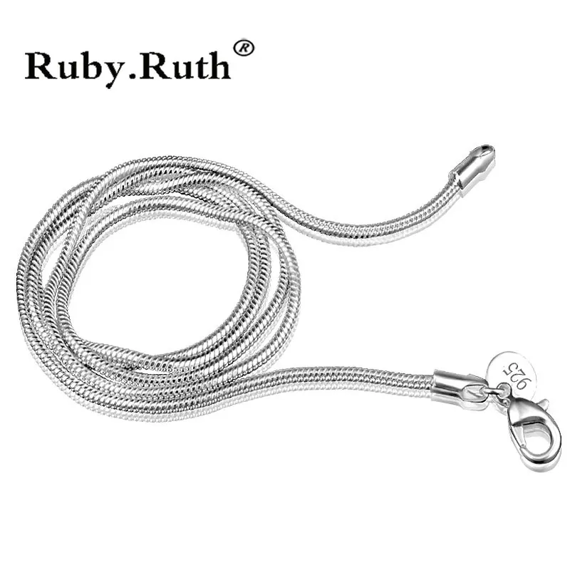 Серебряное ожерелье змея 2 мм 1 16/18/20/22/24 дюймов|snake necklace|collar necklacesilver snake chain |