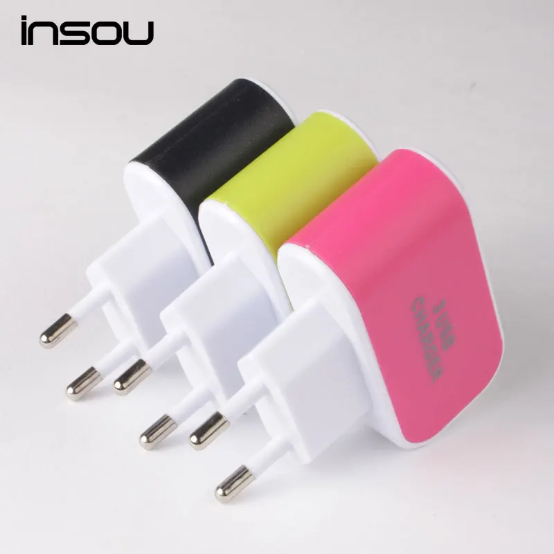 Быстрое зарядное устройство 5V 3.1A с 3 портами USB настенное вилкой европейского