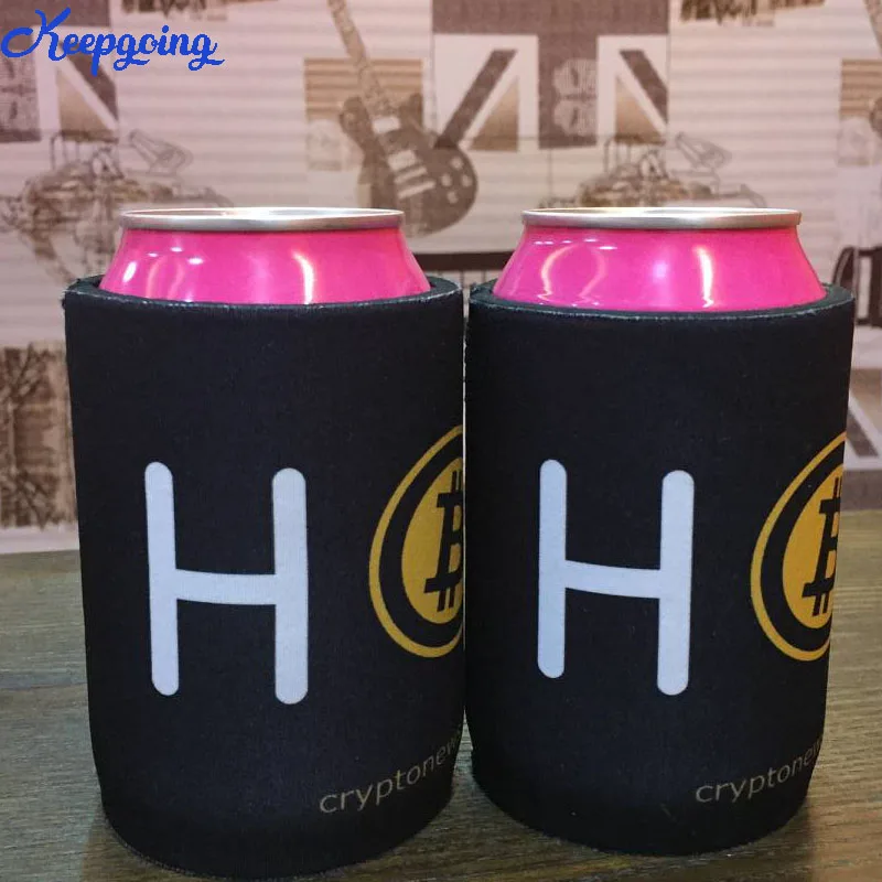 250pcs/lot Custom Your Logo Neoprene Stubby Holders Beer Can Picnic Cooler Thermal Bag Can Holder Drink Sleeve Wedding Gifts