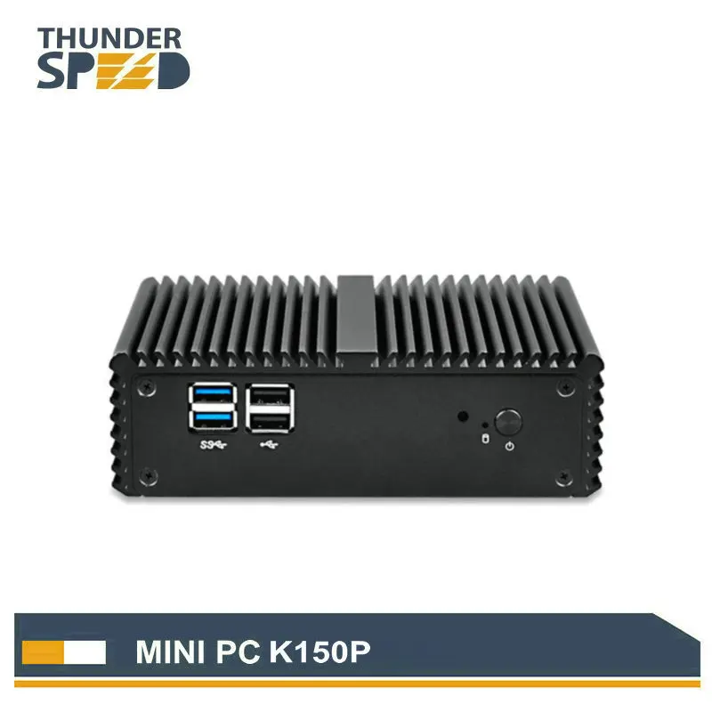 Горячая продажа безвентиляторный X86 мини ПК двойной Nic RS232 с 4 г ram 64 SSD двойная