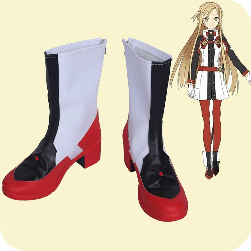 [На заказ] Аниме! Sword Art Online Yuuki костюм Asuna для косплея (костюмированных игр) Обувь