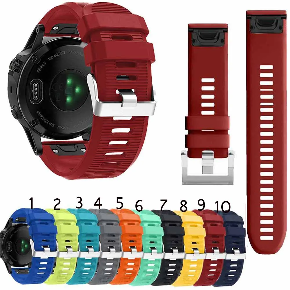 26 мм ремешок для часов Ремешок для Garmin Fenix 3 часы Quick Release силиконовый легкий ремешок для наручных часов Ремешок для Garmin Fenix 5 X/5X Plus