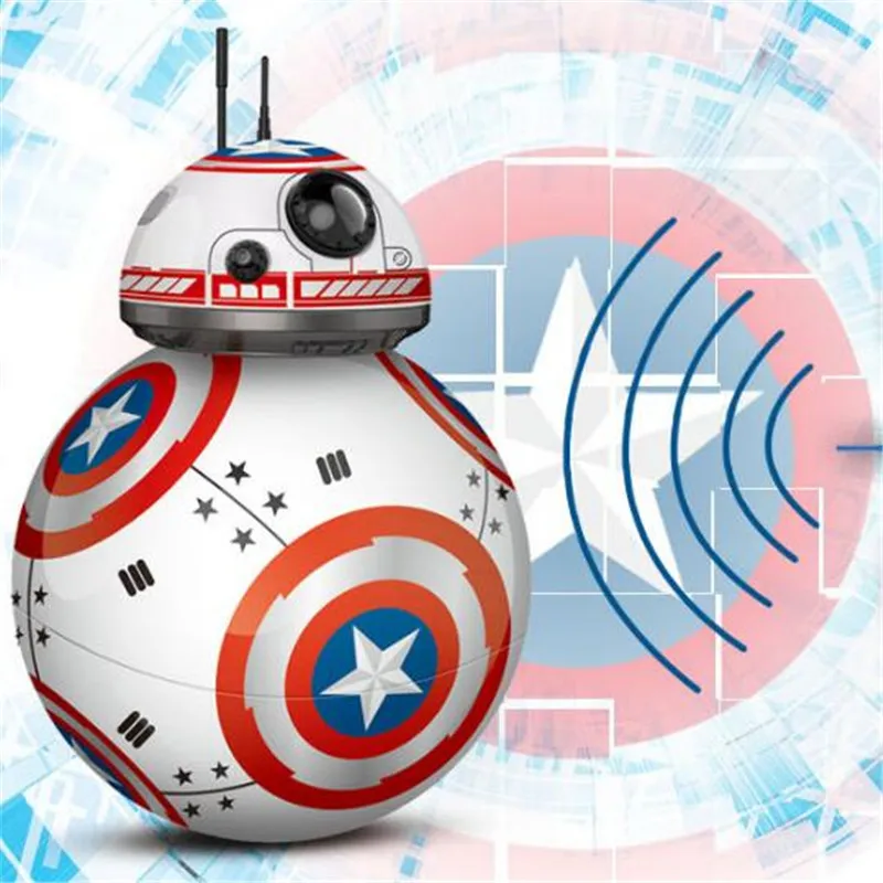 Дропшиппинг, 17 см, Звездные войны, RC 2,4G, BB-8, робот, обновленный, пульт дистанционного управления, BB8, робот, умный со звуком, RC мяч, детский подарок, игрушка для мальчика