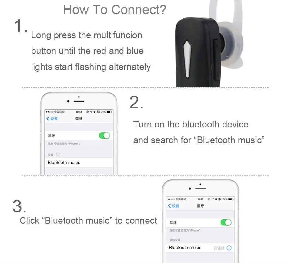 M163 беспроводные 4 1 Bluetooth наушники Hands free стерео гарнитура с шумоподавлением