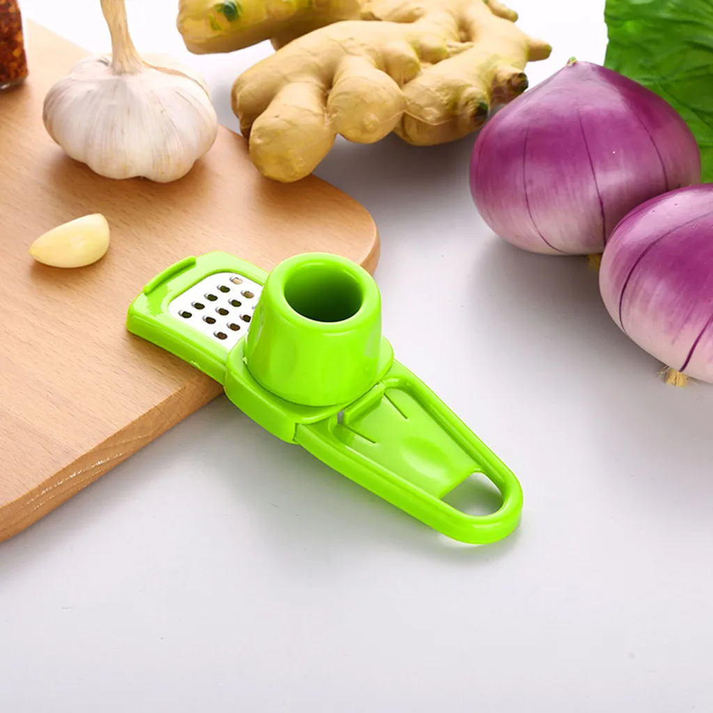 2PCS Multifunction Stainless Steel Pressing Garlic Slicer Cutter Shredder Kitchen Tool |