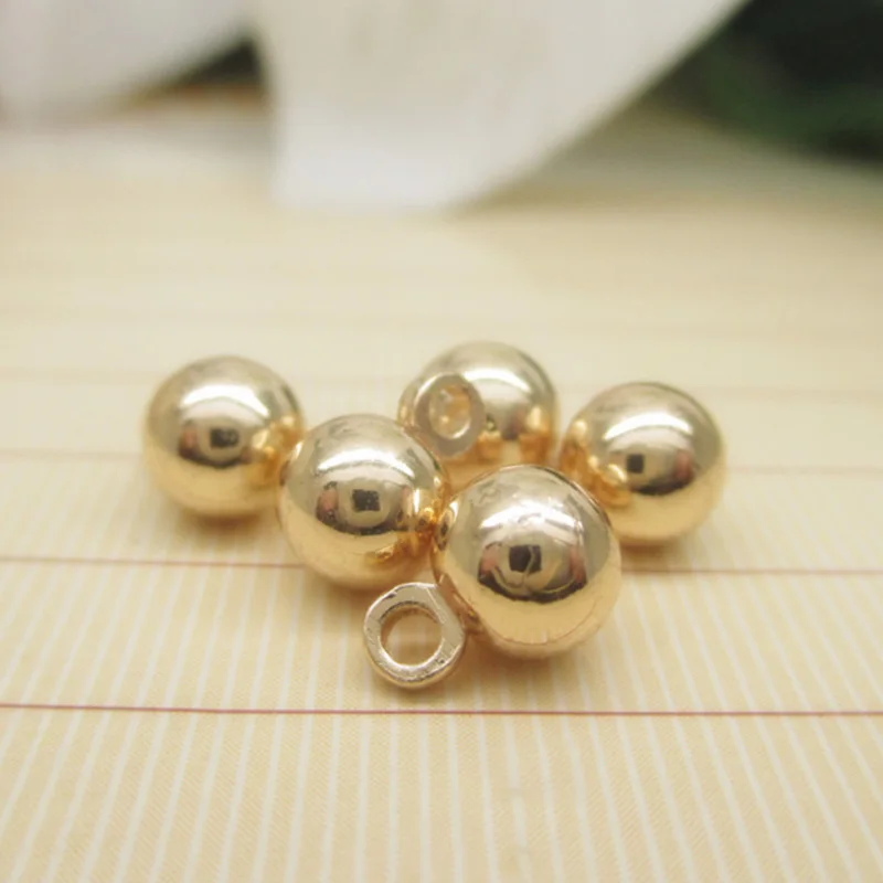 K цвет золото заполненный шар кулон медные Гладкие Круглые Подвески для