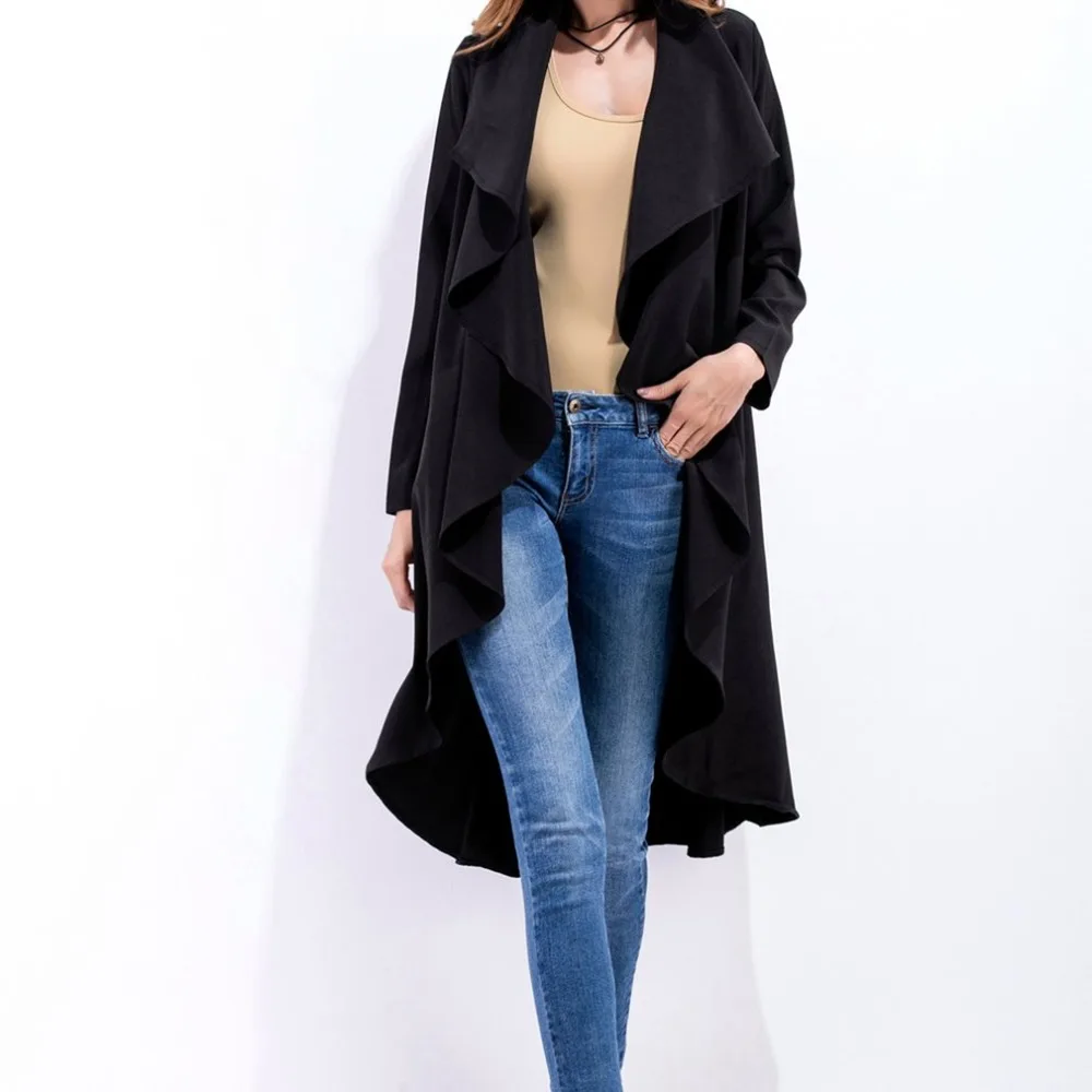 Autumn Women Long Sleeve Coat Casual Loose Turn-down Collar Jackets Crochet Knitted Sweater Elegant Cardigans Blouse Outerwear | Женская