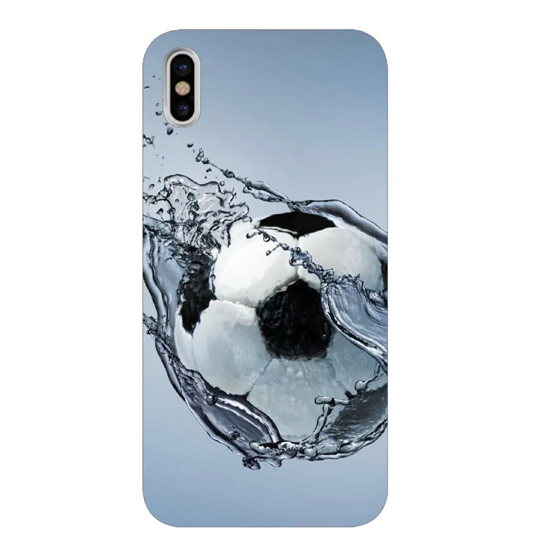 Футбольный мяч на воде горящий огонь спортивный чехол для телефона iPhone 8 7 6 6S Plus X XS